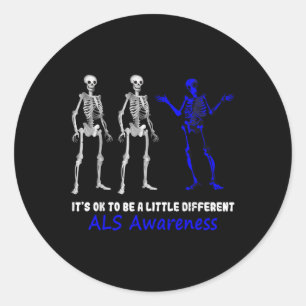 Sticker Rond Sait Aussi Qu'Il Est Ok D'Être Un Peu Différent Su