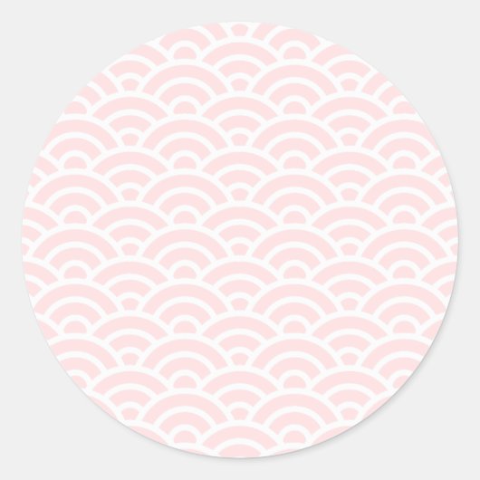 Sticker Rond SAKURA 12 Vagues de Seigaiha - Energetic Ver. (Devant)