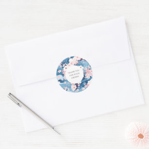 Sticker Rond Sakura Blossom Merci Pour Votre Commande