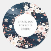 Sticker Rond Sakura Blossom Merci Pour Votre Commande (Devant)