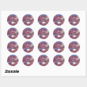 Sticker Rond Sakura Cherry Blossoms (Feuille)