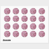 Sticker Rond Sakura Cherry Blossoms Pastel Pink Layers (Feuille)