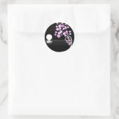 Sticker Rond Sakura de la nuit (Sac)