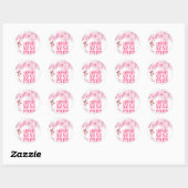Sticker Rond sakura nuptiale rose cerise (Feuille)