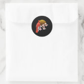 Sticker Rond Sakura Red Cardinal BirdObservation des Cerisiers (Sac)