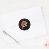 Sticker Rond Sakura Red Cardinal BirdObservation des Cerisiers (Enveloppe)