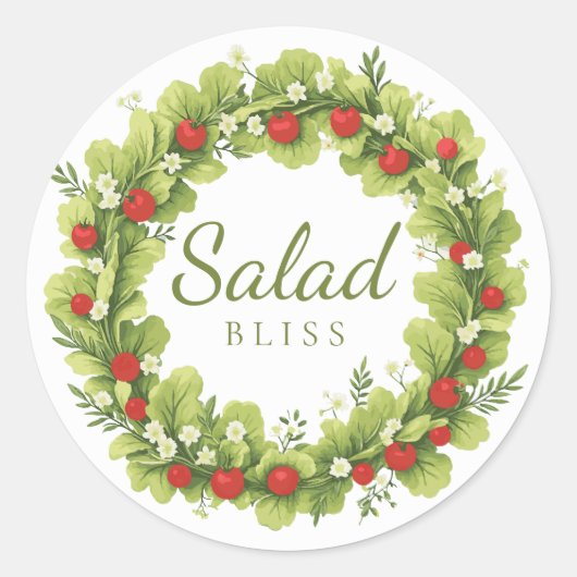Sticker Rond Salade Bliss (Devant)