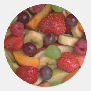 Sticker Rond Salade de fruits, gros plan