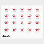 Sticker Rond Salade de Tomates Chill Faite Maison et Artisanale (Feuille)