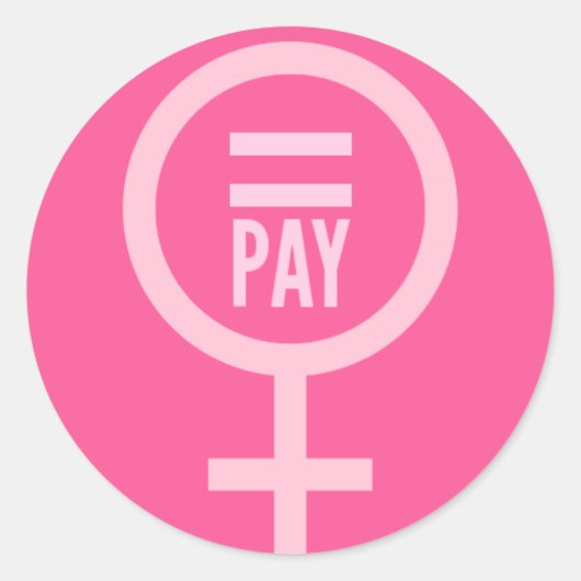 Sticker Rond Salaire des femmes (Devant)