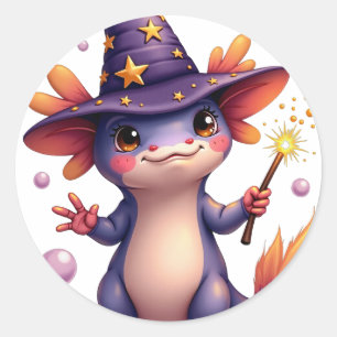 Sticker Rond Salamandre magique