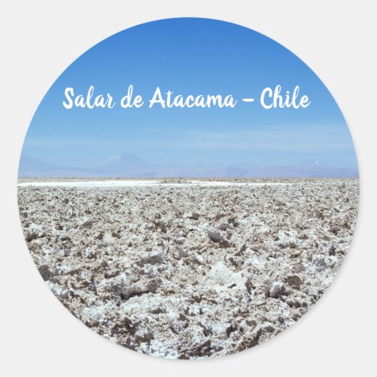 Sticker Rond Salar de Atacama - Désert d'Atacama, Chili (Devant)