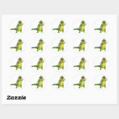 Sticker Rond Salé le crocodile (Feuille)