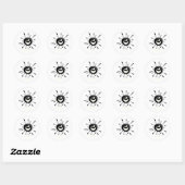 Sticker Rond Sale noire (Feuille)