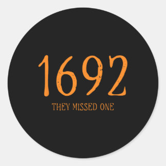 Sticker Rond Salem 1692 Ils Ont Manqué Une Drôle Sorcière Hallo