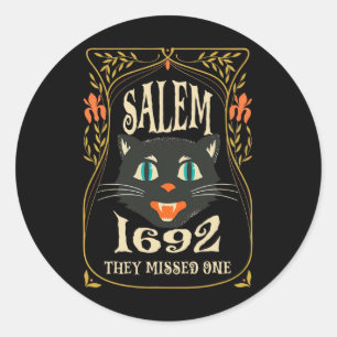 Sticker Rond Salem 1692 Ils Ont Manqué Une Sorcière Halloween