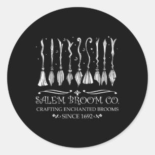 Sticker Rond Salem Broom Company Pour Un Ventilateur Halloween