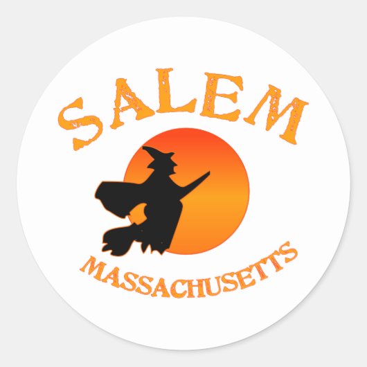 Sticker Rond Salem MA Witch (Devant)
