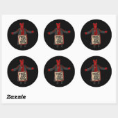 Sticker Rond Salem Satan (Feuille)