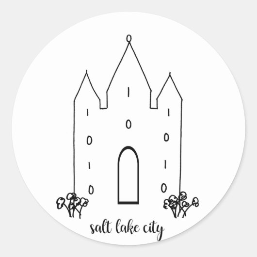 Sticker Rond salke city utatemple (Devant)