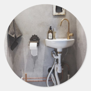 Sticker Rond Salle de bain funky