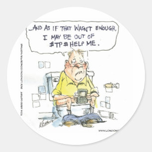 Sticker Rond Salle de bain Pas 4 Réseau Social Drôle Tee - shir