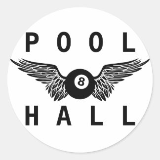 Sticker Rond salle de billard volante