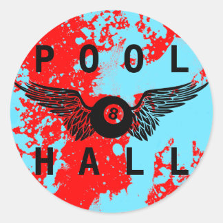 Sticker Rond salle de billard volante