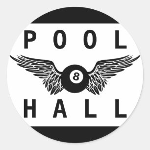 Sticker Rond salle de billard volante