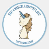 Sticker Rond Salle de classe pour garçons de la Saint-Valentin  (Devant)