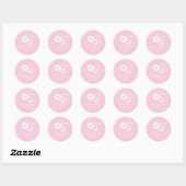 Sticker Rond Salle de classe Saint-Valentin Donut doux (Feuille)