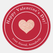 Sticker Rond Salle de classe simple moderne pour enfants Valent (Devant)