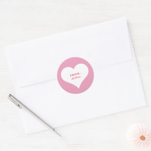 Sticker Rond salle de classe xoxo coeur carte valentine