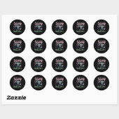 Sticker Rond salle de couture happy place word art (Feuille)
