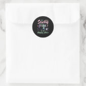 Sticker Rond salle de couture happy place word art (Sac)