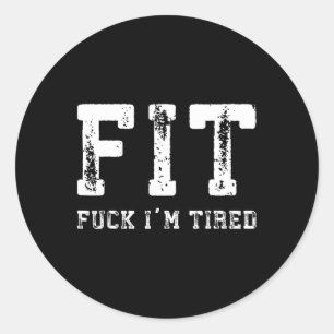 Sticker Rond Salle De Fitness vintage