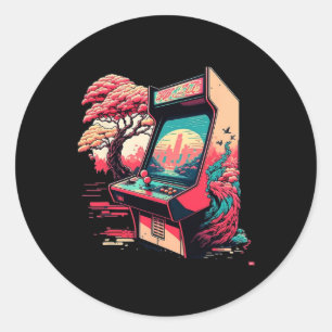 Sticker Rond Salle de jeu vidéo 1