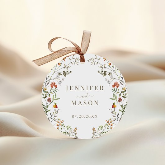 Sticker Rond Salle de mariage du Fleur sauvage de prairie d'aut