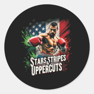 Sticker Rond Salle De Sport De Boxe