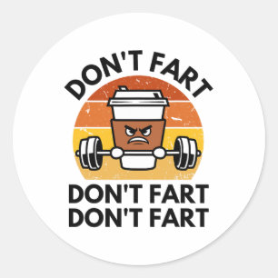 Sticker Rond Salle de sport de remise en forme drôle de muscula