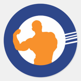 Sticker Rond Salle de sport, Perte de poids, Muscle