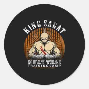 Sticker Rond Salle d'entraînement de boxe thaïlandaise - Cam d'