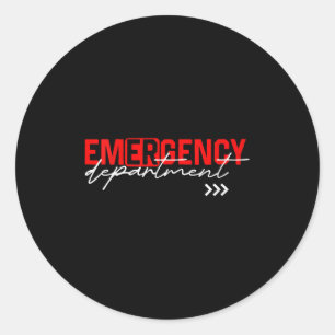 Sticker Rond Salle d'urgence pour femmes Urgence Infirmière Inf