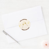 Sticker Rond Salles de champagne Message de Nouvel An (Enveloppe)