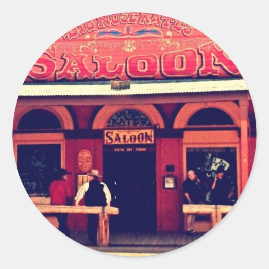 Sticker Rond Salon Big Nose Kate Tombstone Arizona (Devant)