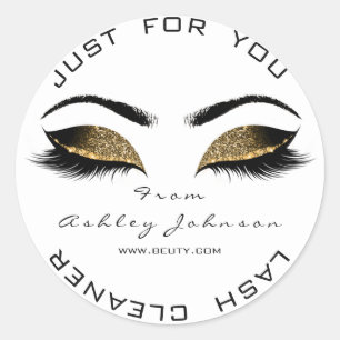 Sticker Rond Salon de beauté Parties scintillant blanche SPA Go