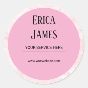 Sticker Rond Salon de beauté Pink Marble