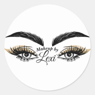 Sticker Rond Salon de beauté Pretty Eyes Maquillage Cils