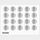 Sticker Rond Salon de beauté Silver Glitter (Feuille)