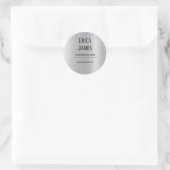 Sticker Rond Salon de beauté Silver Glitter (Sac)